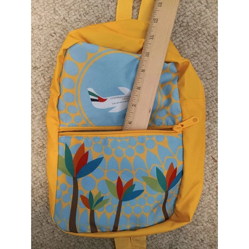Emirates Expo 2020 Dubai Mini Backpack Yellow Blue Airline Travel 11”